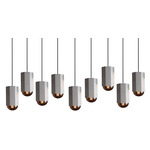 Hex Linear Multi Light Chandelier - White