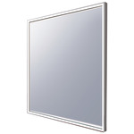 Radiance Lighted Mirror Brushed Silver - Floor Model - Brushed Silver / Mirror