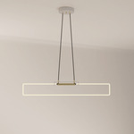 Ra Pendant - Discontinued Floor Model - Gloss White / Brass