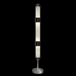 Bond Floor Lamp - Black / Silver Leaf / Bahama Sand