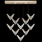 Blade Linear Multi Light Pendant - Champagne