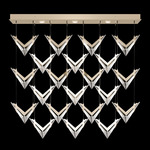 Blade Linear Multi Light Pendant - Champagne