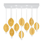 Embark Sail Linear Multi Light Pendant - White / Amber