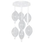 Embark Sail Multi Light Pendant - White / Clear