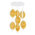 Embark Sail Multi Light Pendant - White / Amber