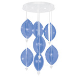 Embark Sail Multi Light Pendant - White / Blue