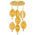 Embark Sail Multi Light Pendant - Gold Leaf / Amber