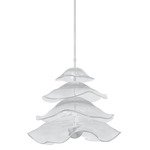 Embark Tiered Pendant - Silver Leaf / Clear