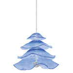 Embark Tiered Pendant - Silver Leaf / Blue