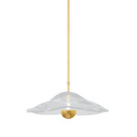 Embark Disc Pendant - Gold Leaf / Clear