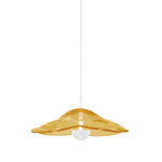 Embark Disc Pendant - White / Amber