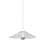 Embark Disc Pendant - Silver Leaf / Clear