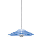 Embark Disc Pendant - Silver Leaf / Blue