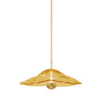 Embark Disc Pendant - Gold Leaf / Amber