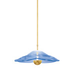Embark Disc Pendant - Gold Leaf / Blue
