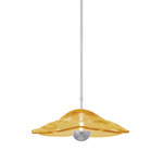 Embark Disc Pendant - Silver Leaf / Amber
