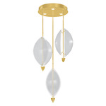 Embark Sail Multi Light Pendant - Gold Leaf / Clear