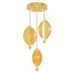 Embark Sail Multi Light Pendant - Gold Leaf / Amber