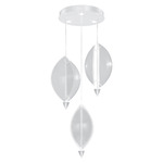 Embark Sail Multi Light Pendant - White / Clear