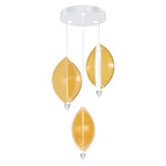 Embark Sail Multi Light Pendant - White / Amber