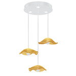 Embark Disc Multi Light Pendant - White / Amber
