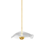 Embark Disc Pendant - Gold Leaf / Clear