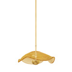 Embark Disc Pendant - Gold Leaf / Amber