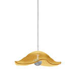 Embark Disc Pendant - Silver Leaf / Amber