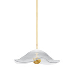 Embark Disc Pendant - Gold Leaf / Clear