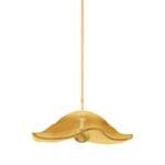 Embark Disc Pendant - Gold Leaf / Amber