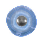 Embark Disc Wall Sconce - Silver Leaf / Blue
