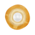 Embark Disc Wall Sconce - White / Amber