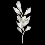 Foret Branch Wall Sconce - Silver Leaf / Crystal
