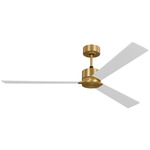 Rozzen Smart 60 Inch Ceiling Fan - Burnished Brass / Matte White