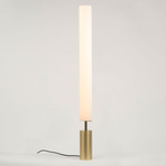 Clopes Floor Lamp - Satin Brass / White