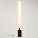 Clopes Floor Lamp - Burnt Wood / White
