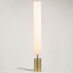 Clopes Floor Lamp - Satin Brass / White