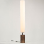Clopes Floor Lamp - Toasted Wood / White
