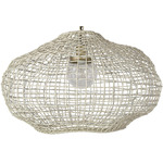 Belvedere Outdoor Pendant - Antique Brass / Whitewash