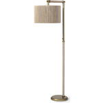 Carolina Outdoor Floor Lamp - Brass / Rattan