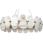 Charlize Chandelier - Antique Brass / Alabaster