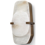Charlize Wall Sconce - Antique Brass / Alabaster
