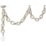 Coco Chain Link Swag Pendant - Off White / Cream