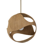 Corsica Pendant - Antique Brass / Natural