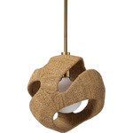 Corsica Pendant - Antique Brass / Natural