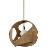 Corsica Pendant - Antique Brass / Natural