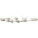 Delilah Linear Chandelier - Cream / Cream