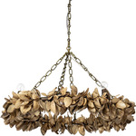 Siena Chandelier - Antique Brass / Coconut