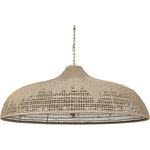 Westerly Outdoor Chandelier - Antique Brass / Oatmeal