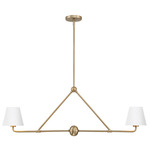 Xavier Linear Chandelier - Vibrant Gold / White